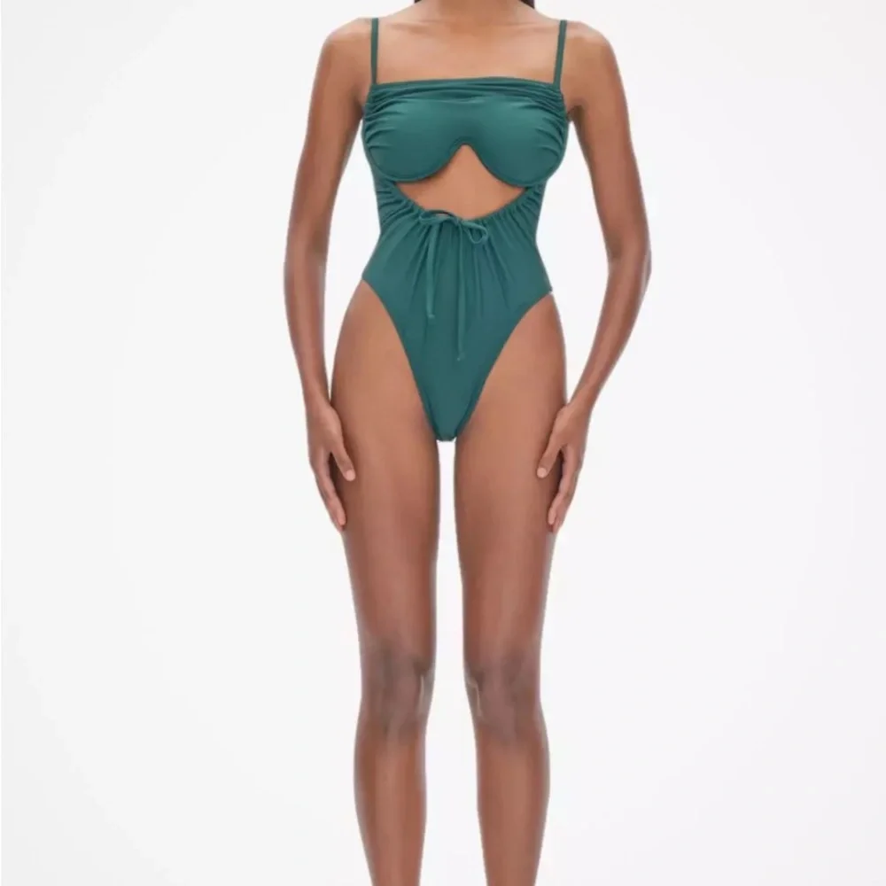 Andrea Iyamah Teal One Piece Swimsuit - Picture 2 of 6